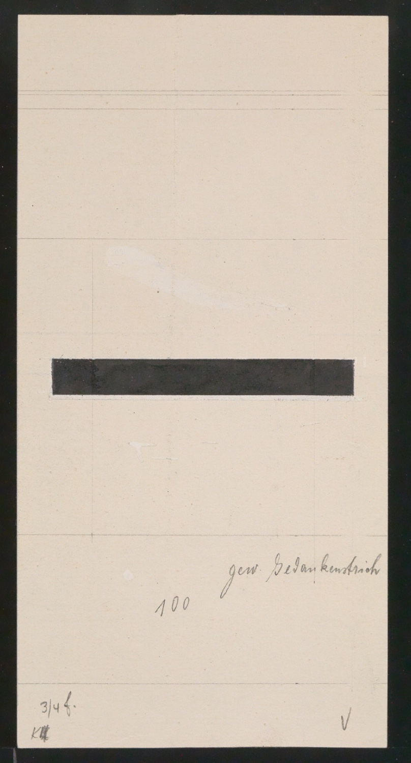 Entwurfszeichnungen Uhertype Dreiviertel Fette Grotesk — Blatt 115