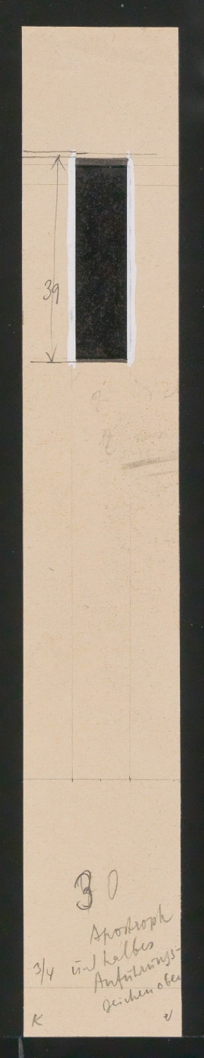 Entwurfszeichnungen Uhertype Dreiviertel Fette Grotesk — Blatt 117