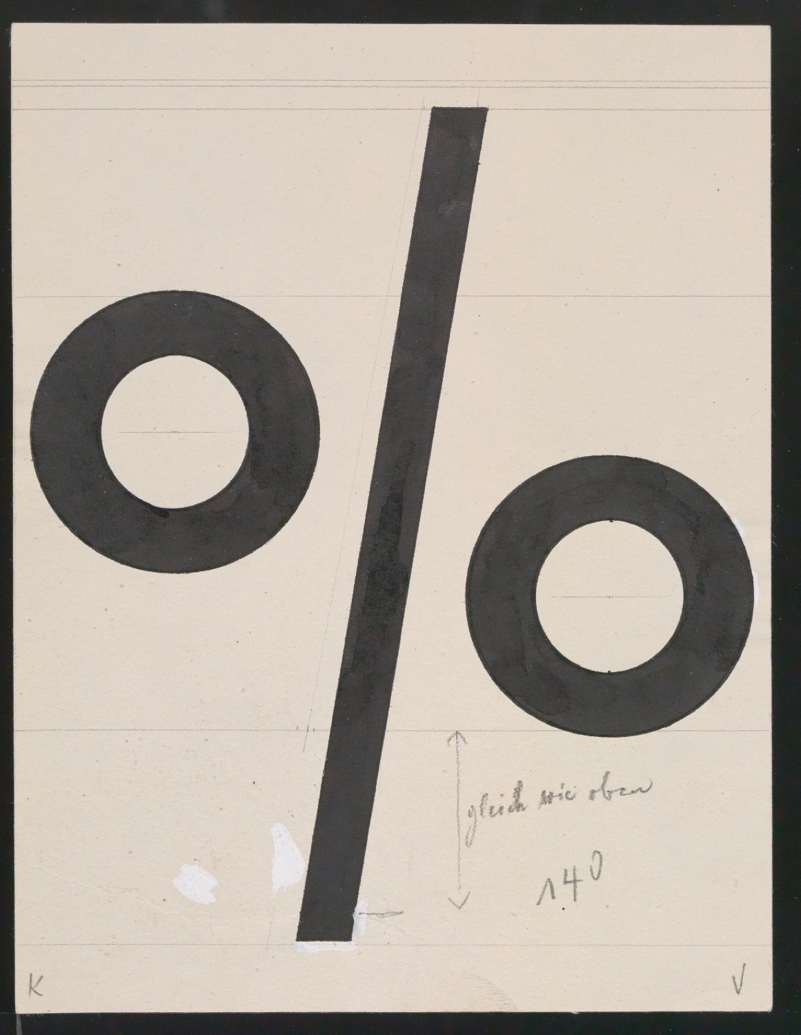 Entwurfszeichnungen Uhertype Dreiviertel Fette Grotesk — Blatt 127