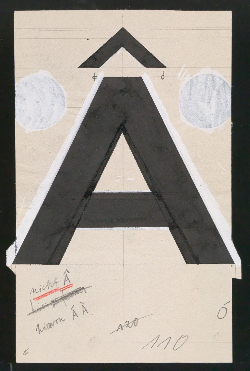 Entwurfszeichnungen Uhertype Dreiviertel Fette Grotesk — Blatt 135