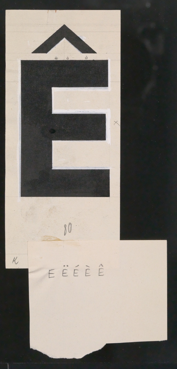 Entwurfszeichnungen Uhertype Dreiviertel Fette Grotesk — Blatt 139