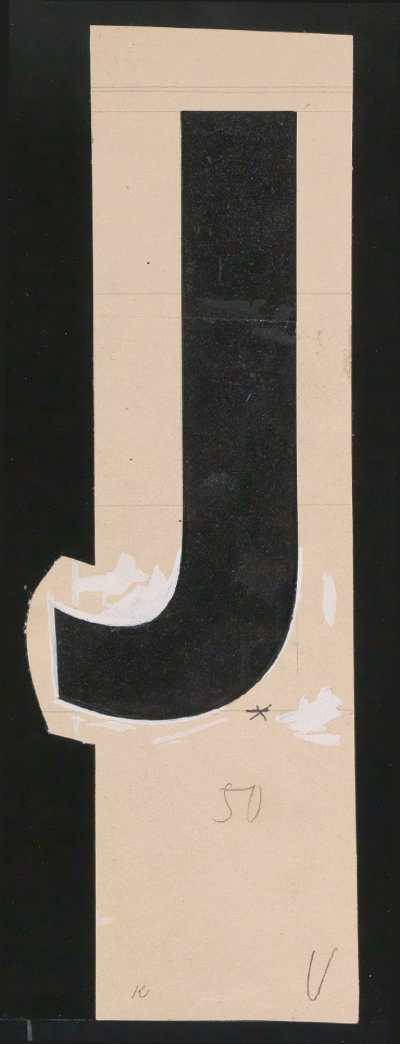 Entwurfszeichnungen Uhertype Dreiviertel Fette Grotesk — Blatt 143