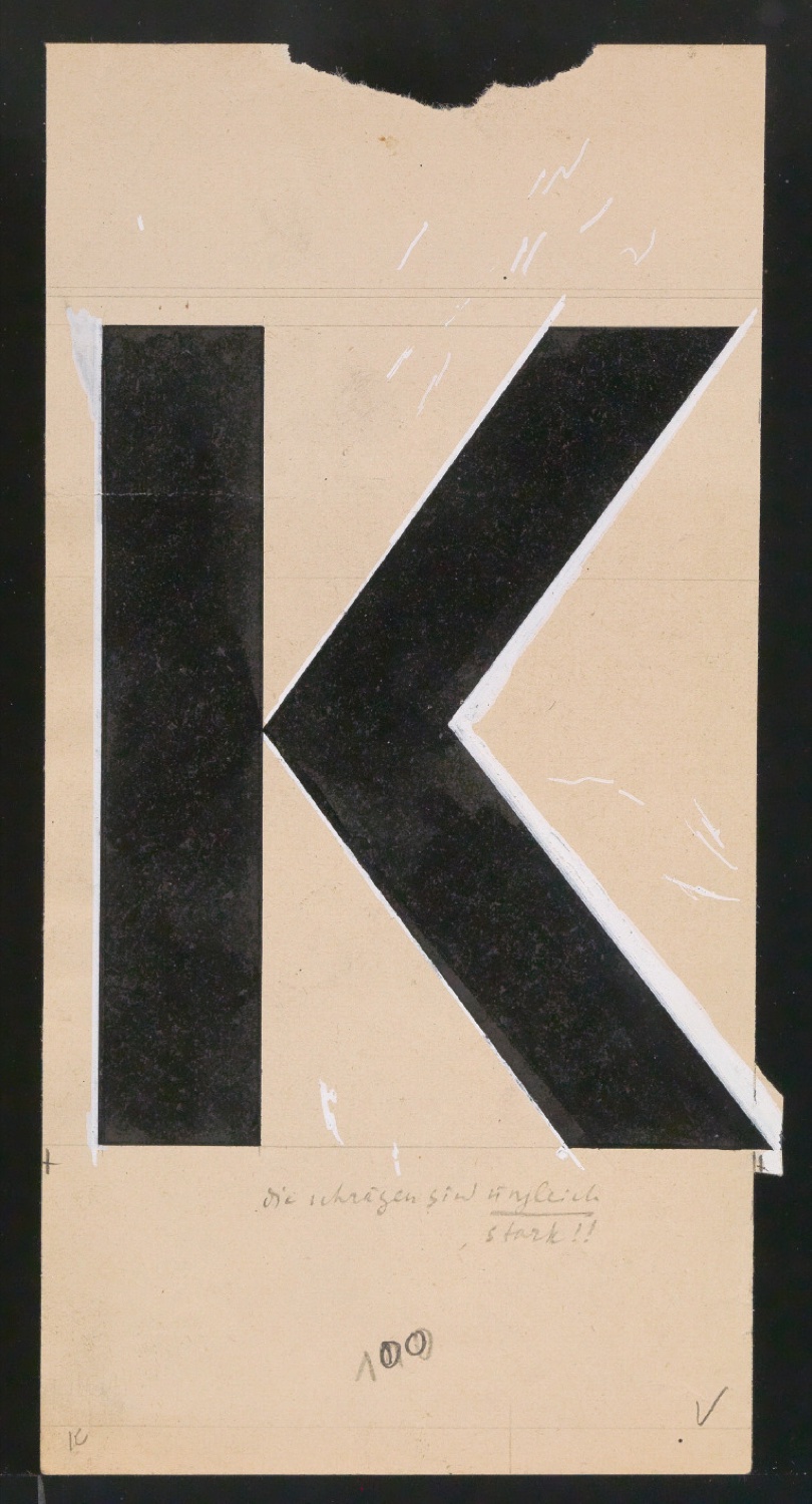 Entwurfszeichnungen Uhertype Dreiviertel Fette Grotesk — Blatt 147