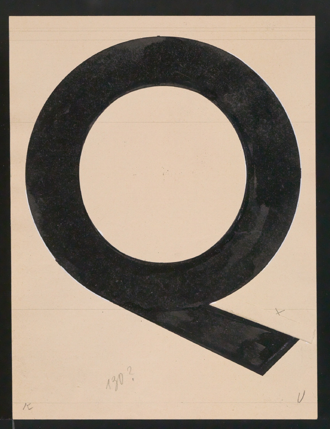Entwurfszeichnungen Uhertype Dreiviertel Fette Grotesk — Blatt 149