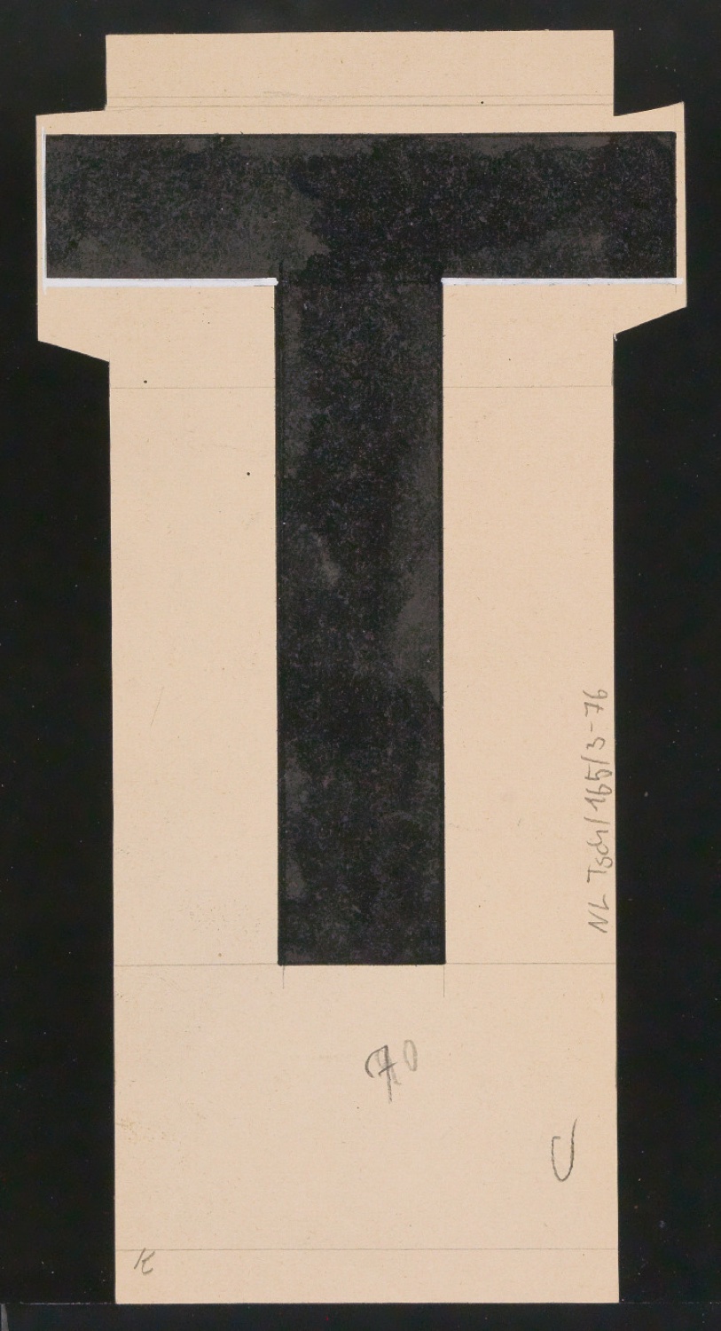 Entwurfszeichnungen Uhertype Dreiviertel Fette Grotesk — Blatt 151
