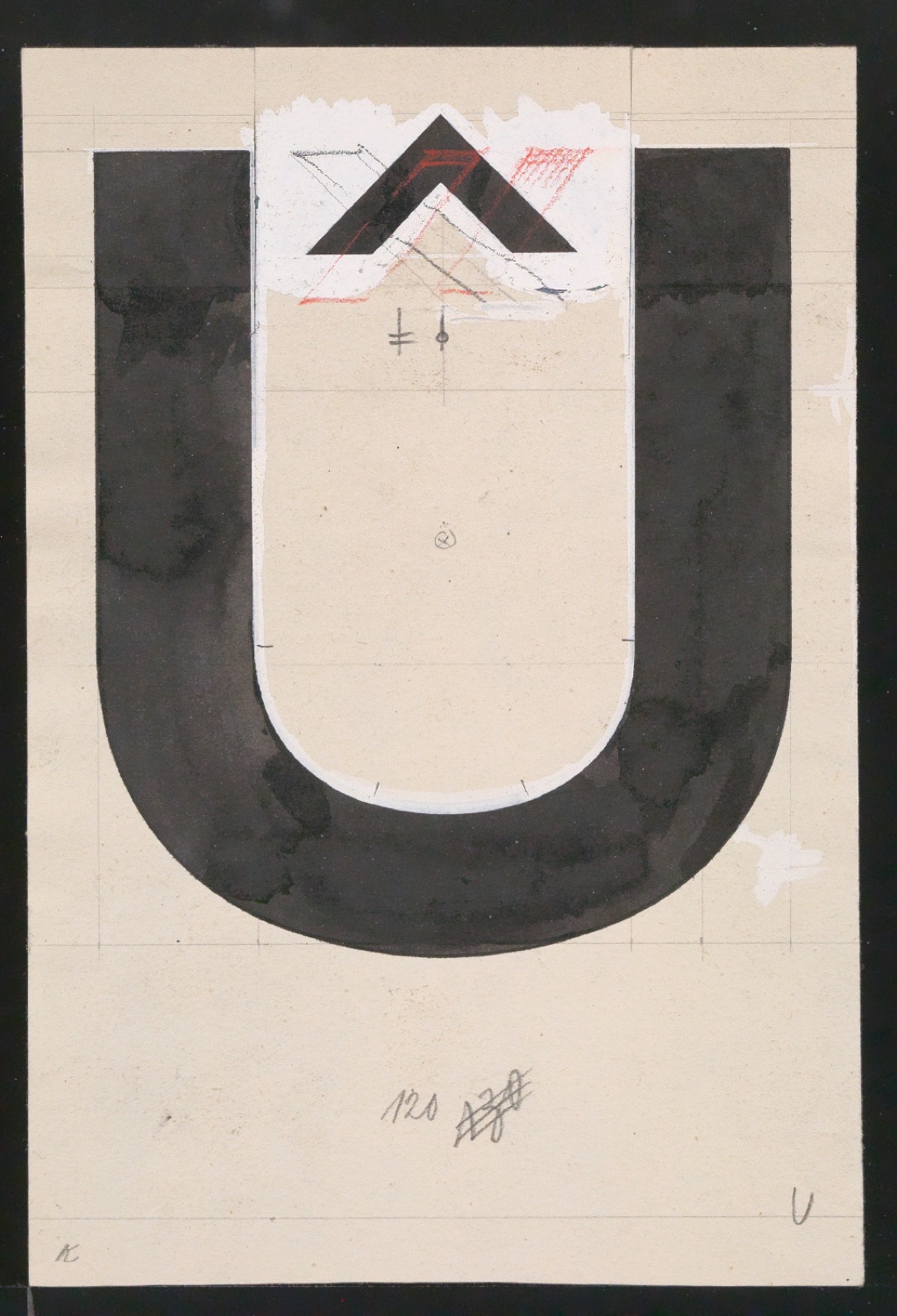 Entwurfszeichnungen Uhertype Dreiviertel Fette Grotesk — Blatt 153