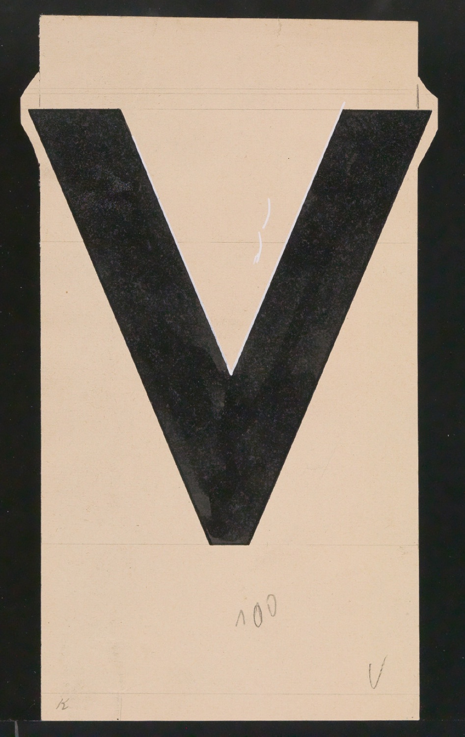 Entwurfszeichnungen Uhertype Dreiviertel Fette Grotesk — Blatt 155