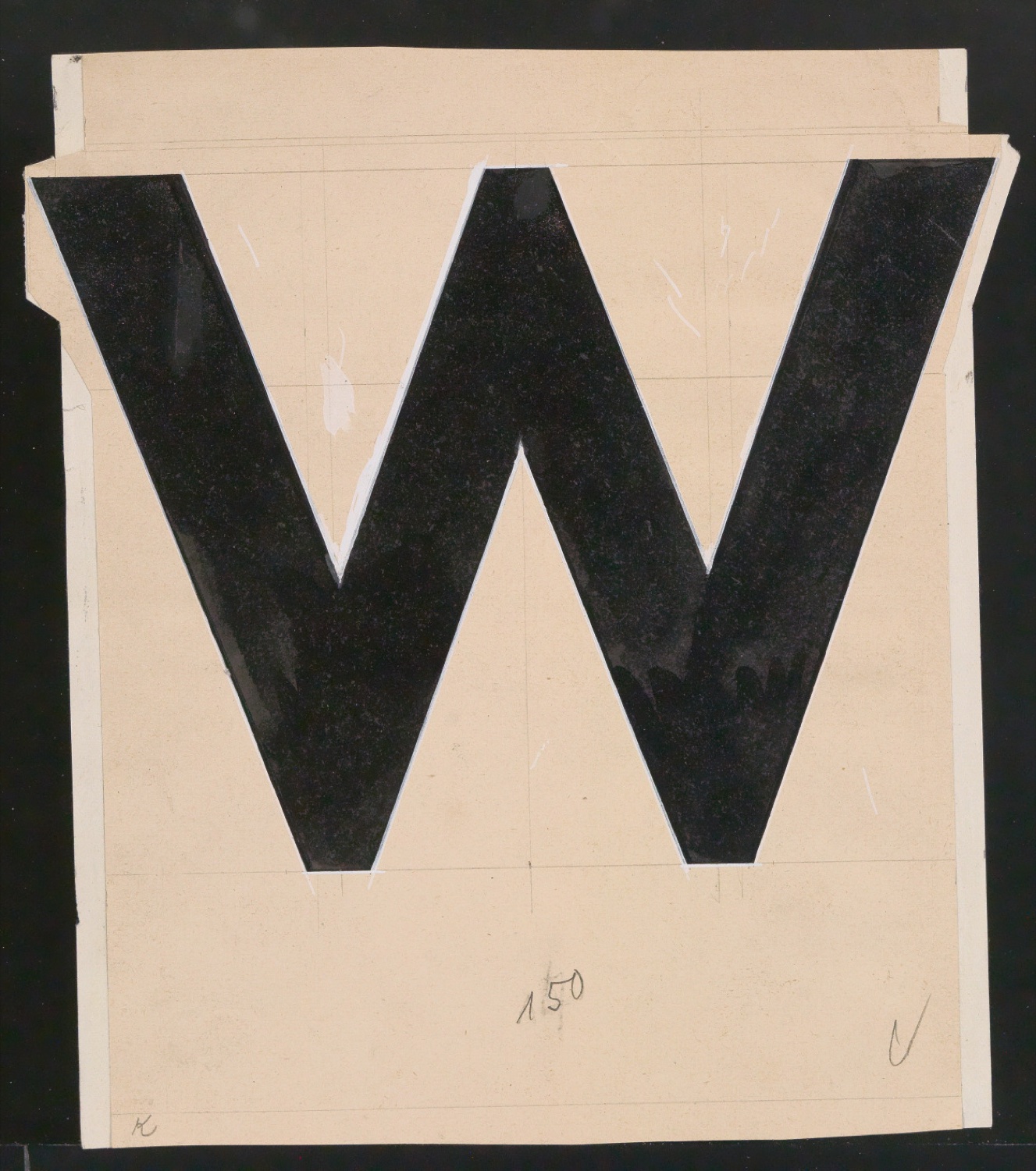 Entwurfszeichnungen Uhertype Dreiviertel Fette Grotesk — Blatt 157