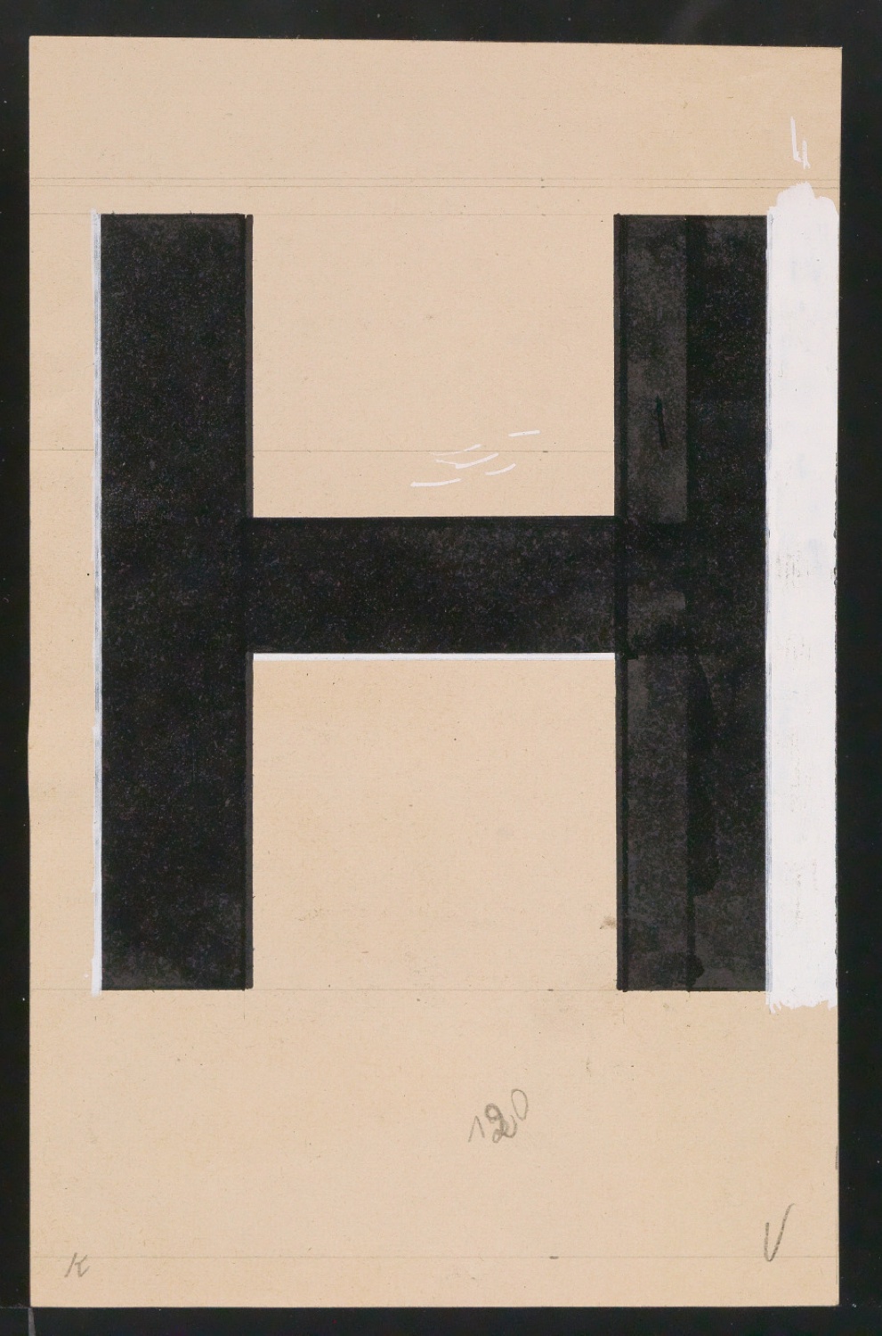 Entwurfszeichnungen Uhertype Dreiviertel Fette Grotesk — Blatt 167