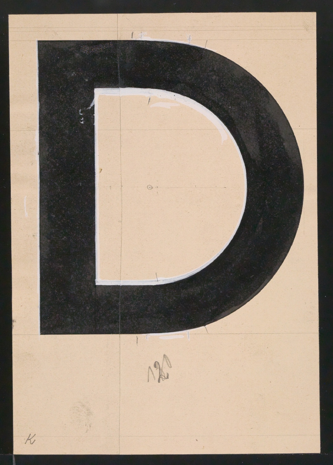 Entwurfszeichnungen Uhertype Dreiviertel Fette Grotesk — Blatt 169