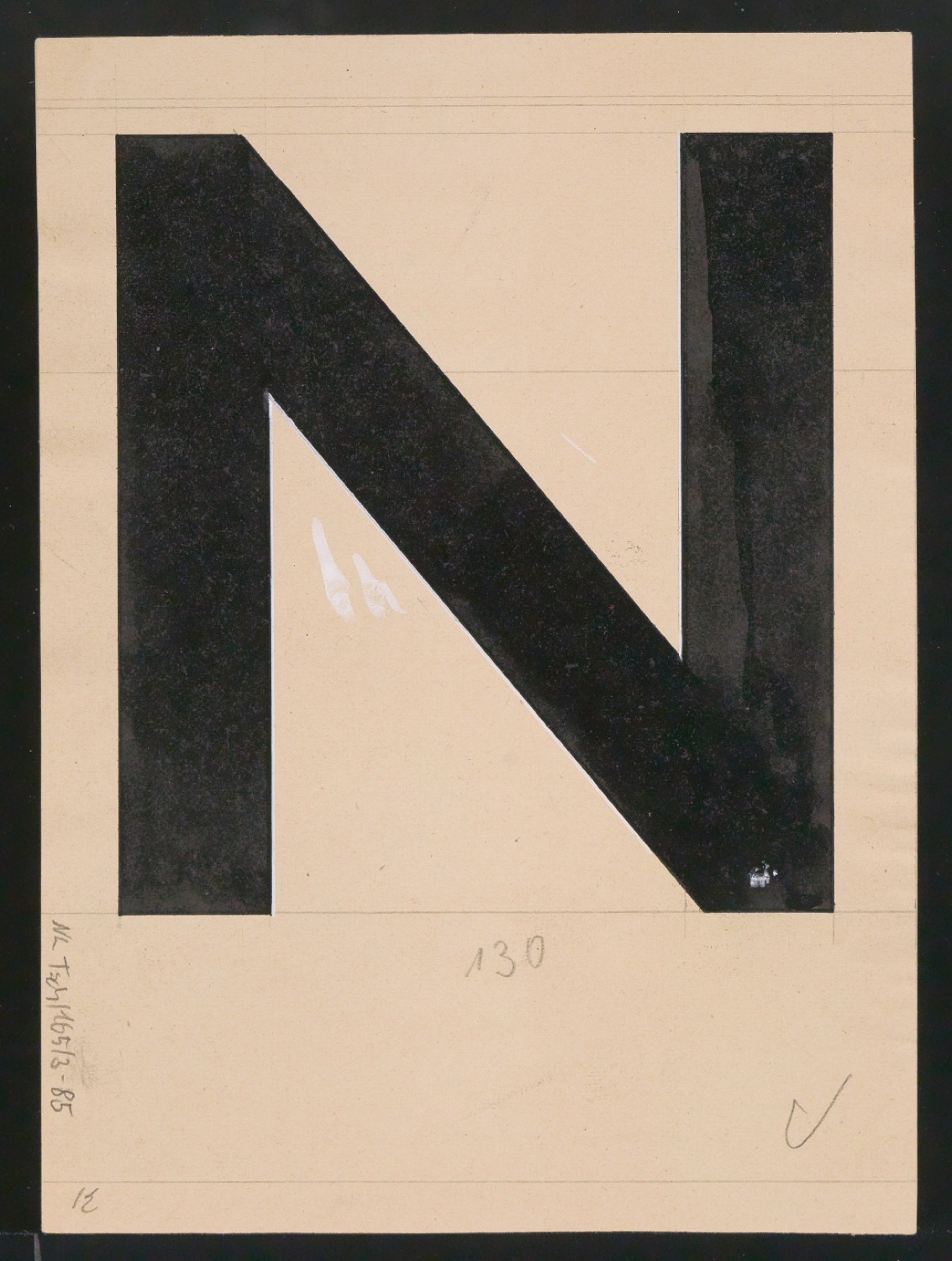 Entwurfszeichnungen Uhertype Dreiviertel Fette Grotesk — Blatt 171
