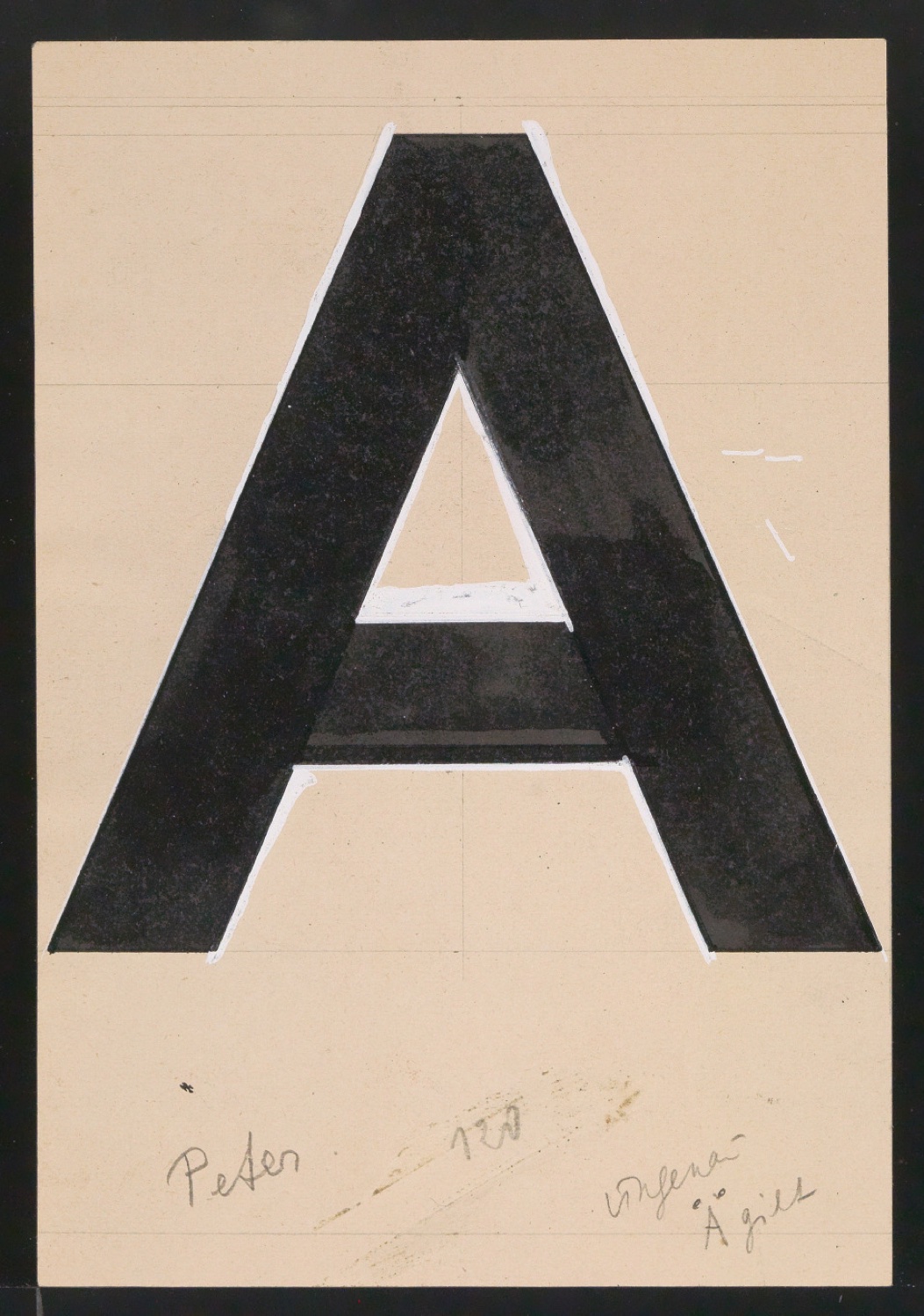 Entwurfszeichnungen Uhertype Dreiviertel Fette Grotesk — Blatt 173