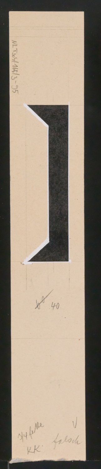 Entwurfszeichnungen Uhertype Dreiviertel Fette Grotesk — Blatt 195