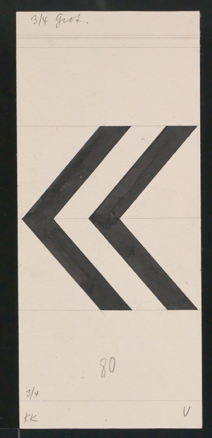 Entwurfszeichnungen Uhertype Dreiviertel Fette Grotesk — Blatt 199