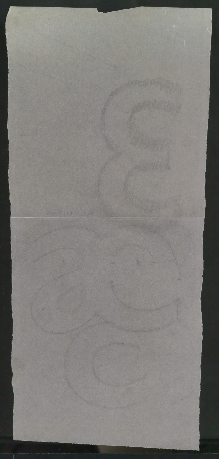 Entwurfszeichnungen Uhertype Dreiviertel Fette Grotesk — Blatt 224