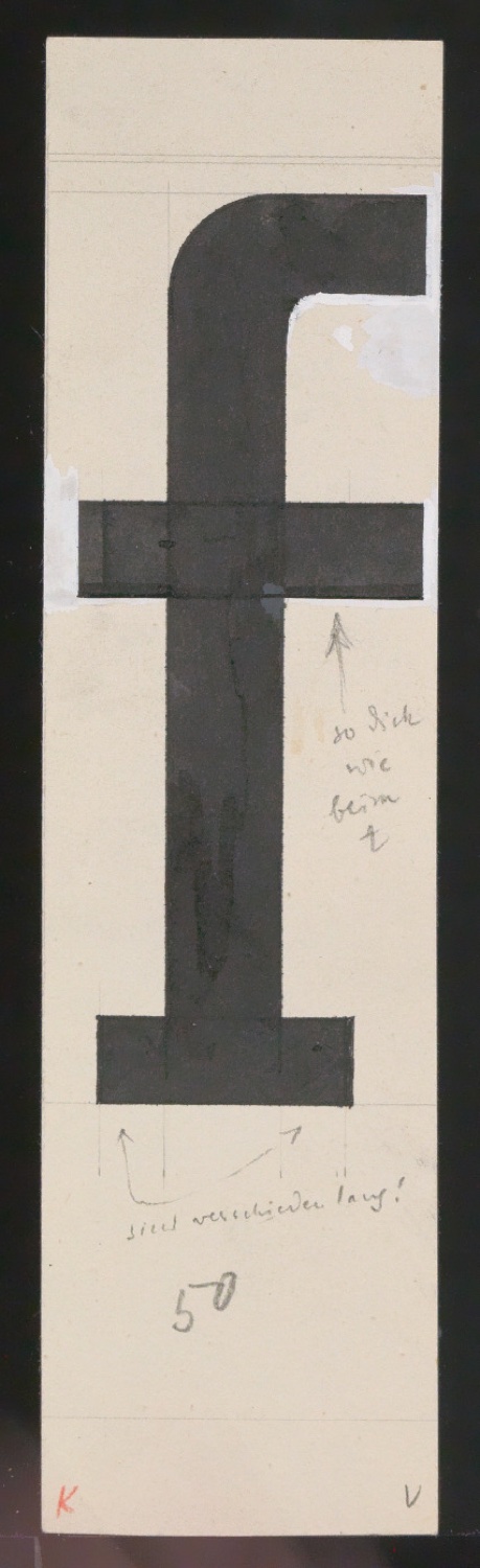 Entwurfszeichnungen Uhertype Halbfette Ramses — Blatt 7