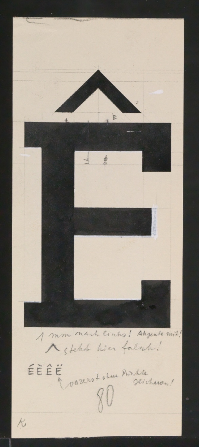 Entwurfszeichnungen Uhertype Halbfette Ramses — Blatt 11