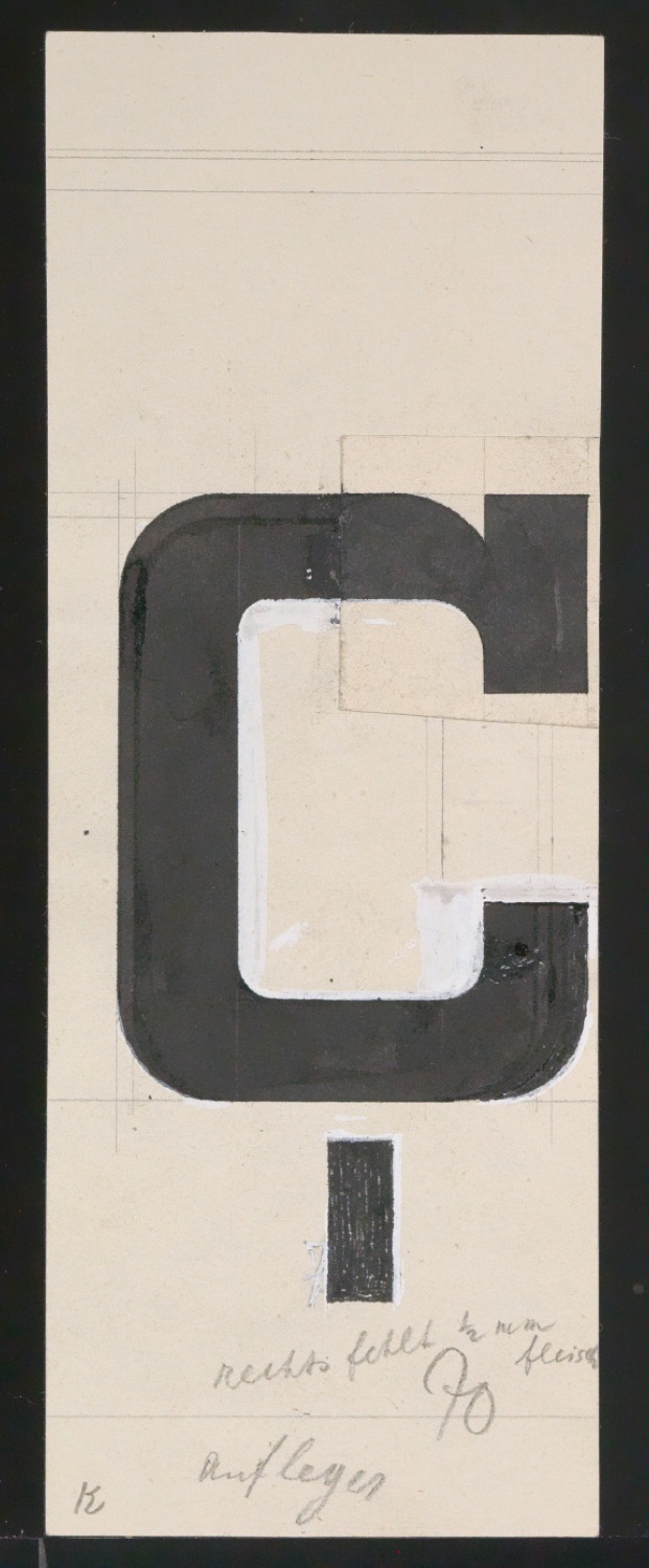 Entwurfszeichnungen Uhertype Halbfette Ramses — Blatt 13
