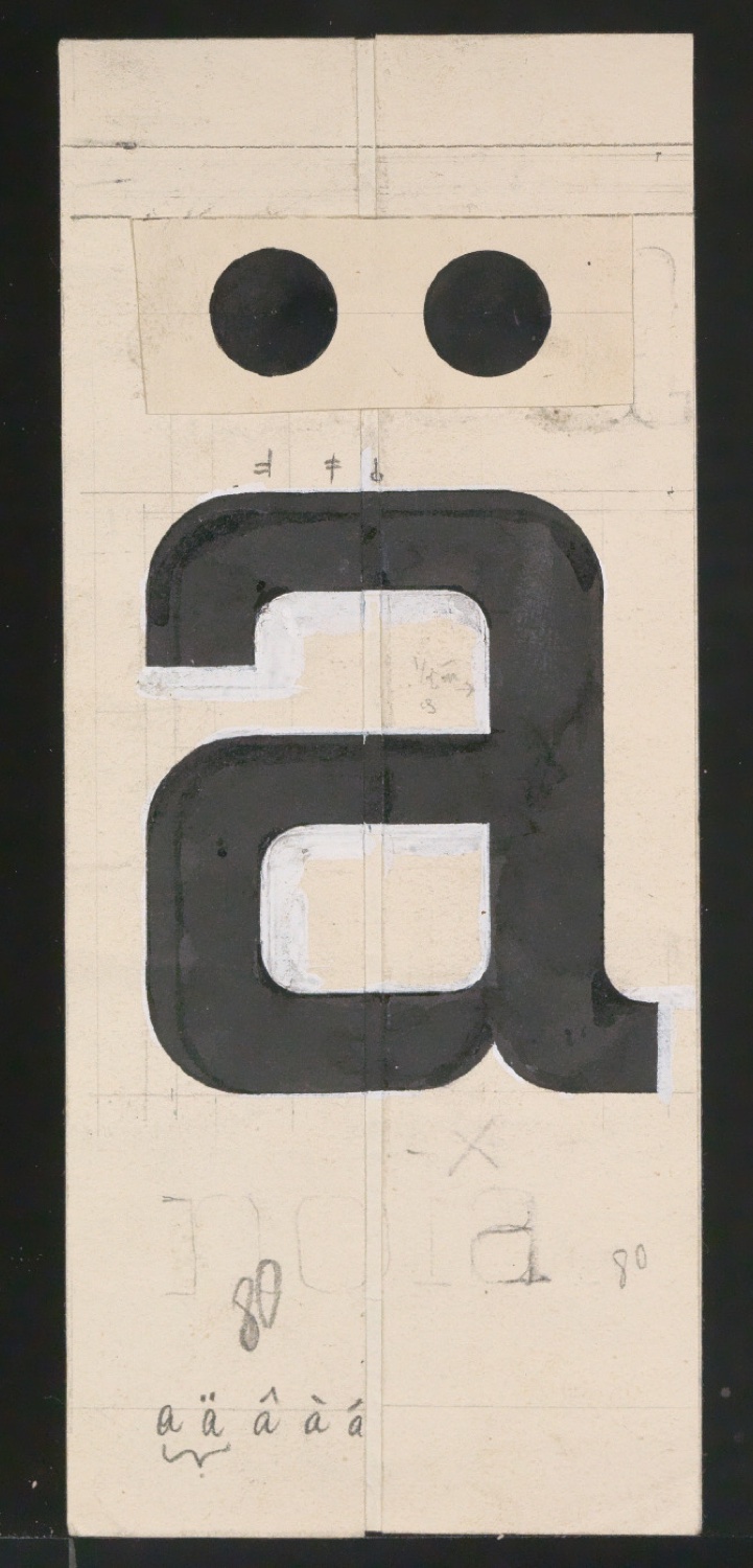 Entwurfszeichnungen Uhertype Halbfette Ramses — Blatt 15