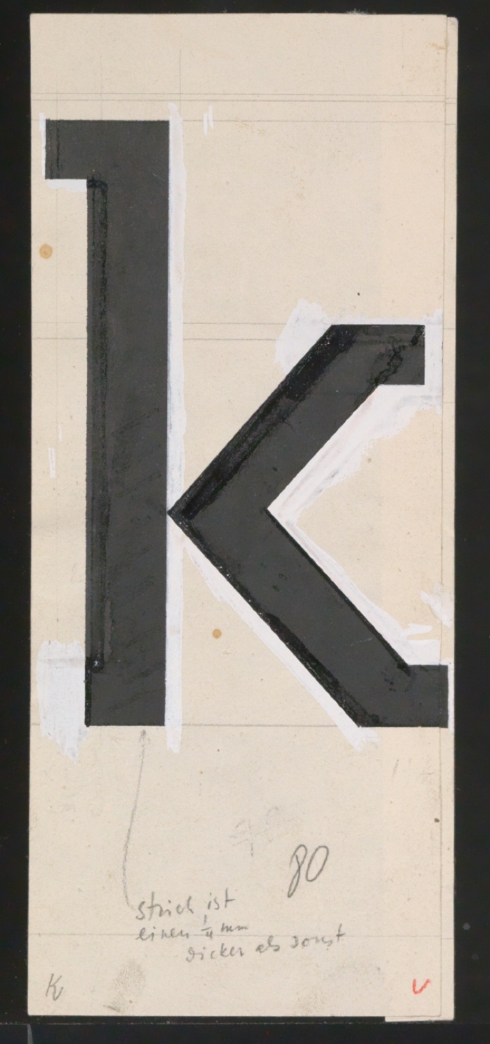 Entwurfszeichnungen Uhertype Halbfette Ramses — Blatt 31