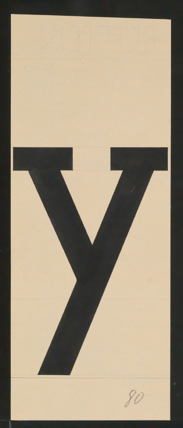 Entwurfszeichnungen Uhertype Halbfette Ramses — Blatt 43
