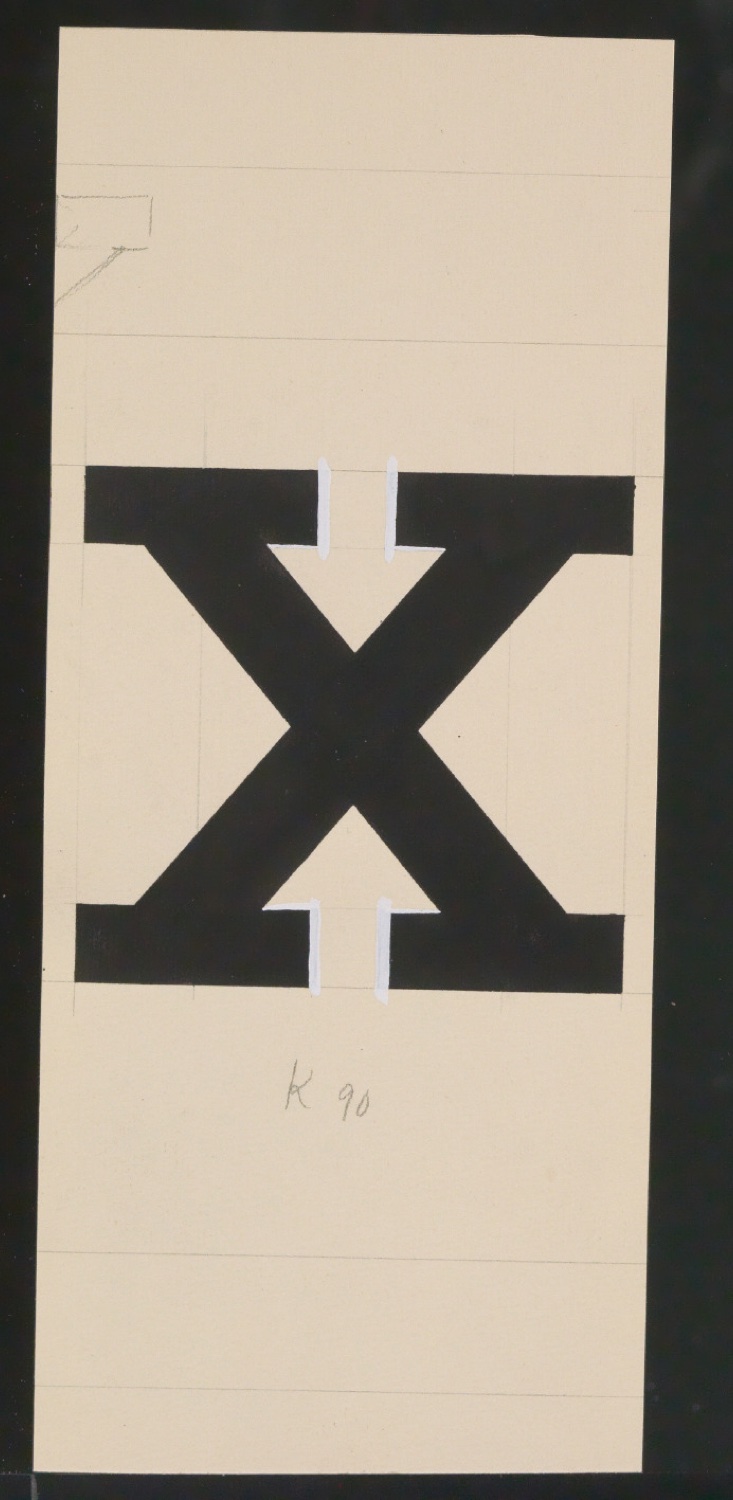 Entwurfszeichnungen Uhertype Halbfette Ramses — Blatt 45