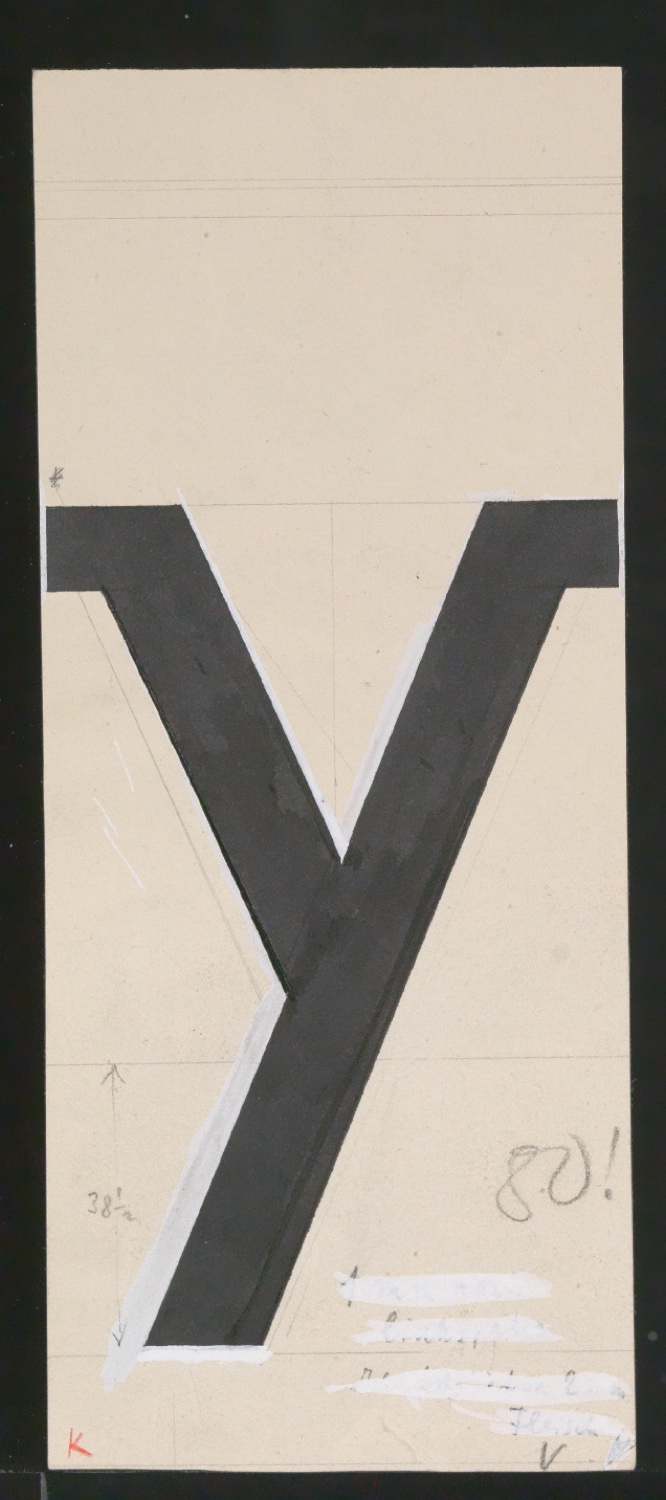 Entwurfszeichnungen Uhertype Halbfette Ramses — Blatt 51