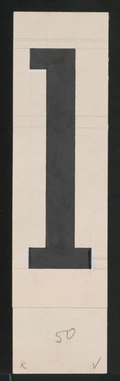 Entwurfszeichnungen Uhertype Halbfette Ramses — Blatt 55