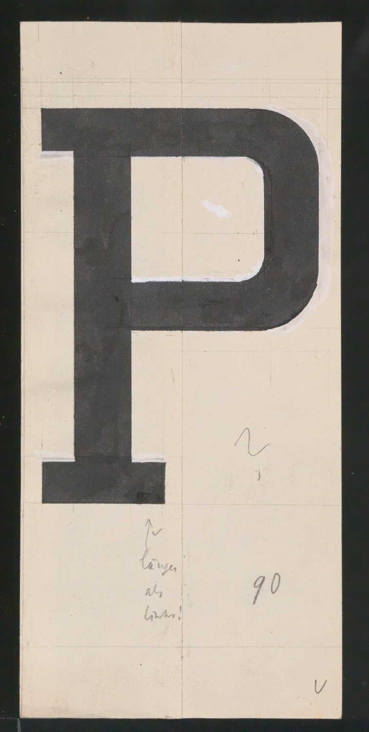Entwurfszeichnungen Uhertype Halbfette Ramses — Blatt 57