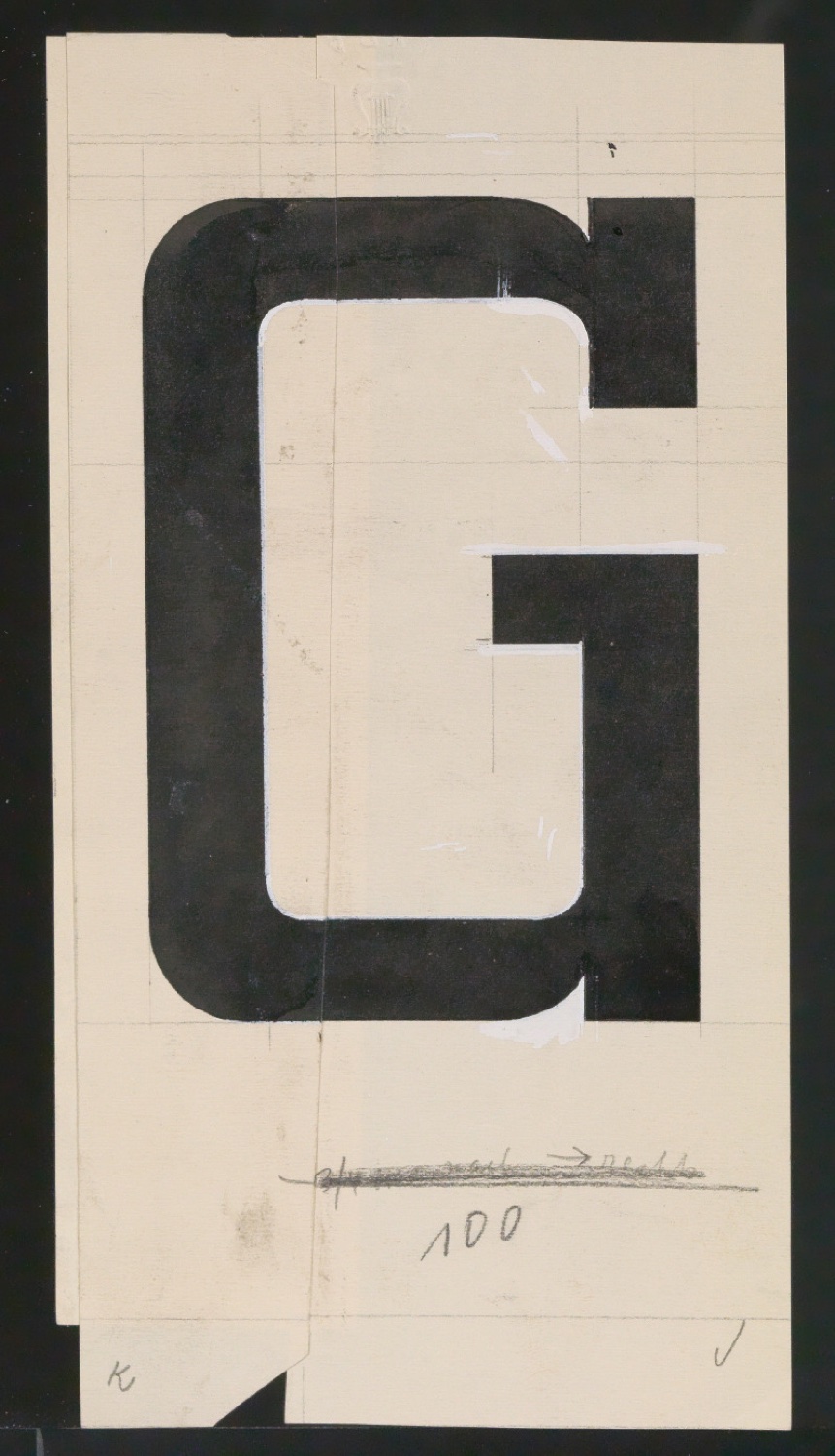 Entwurfszeichnungen Uhertype Halbfette Ramses — Blatt 59