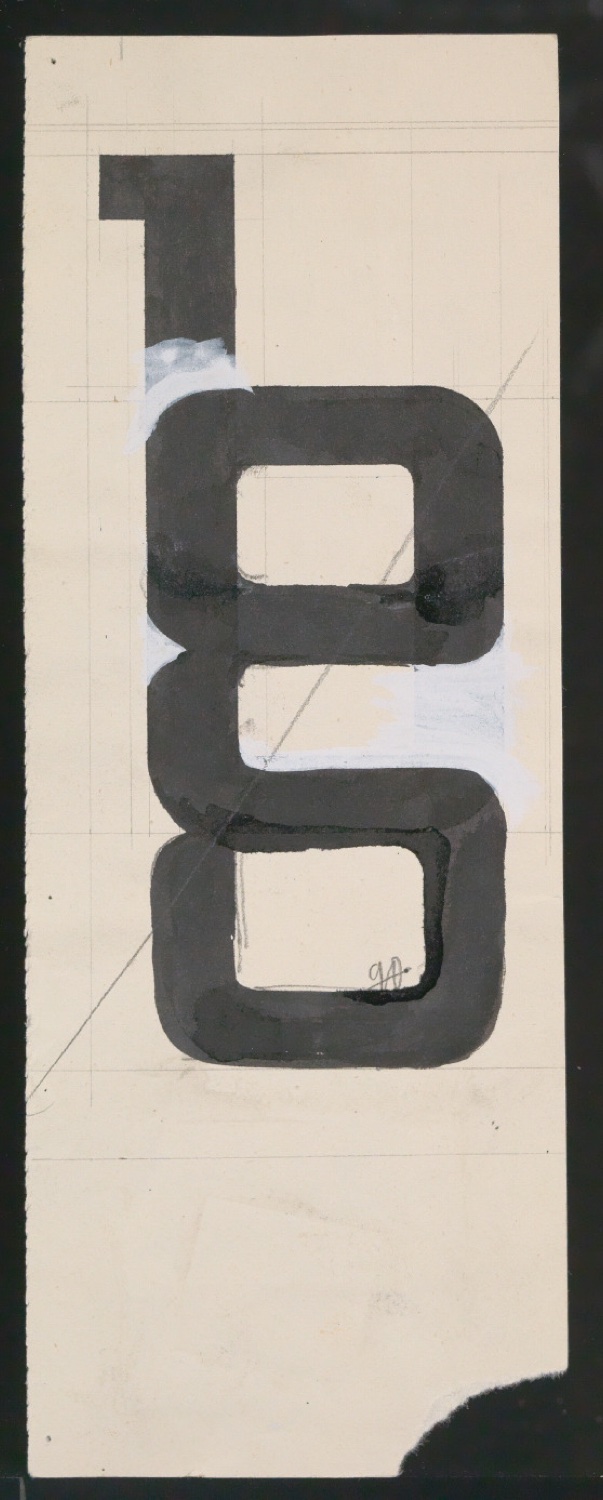 Entwurfszeichnungen Uhertype Halbfette Ramses — Blatt 77