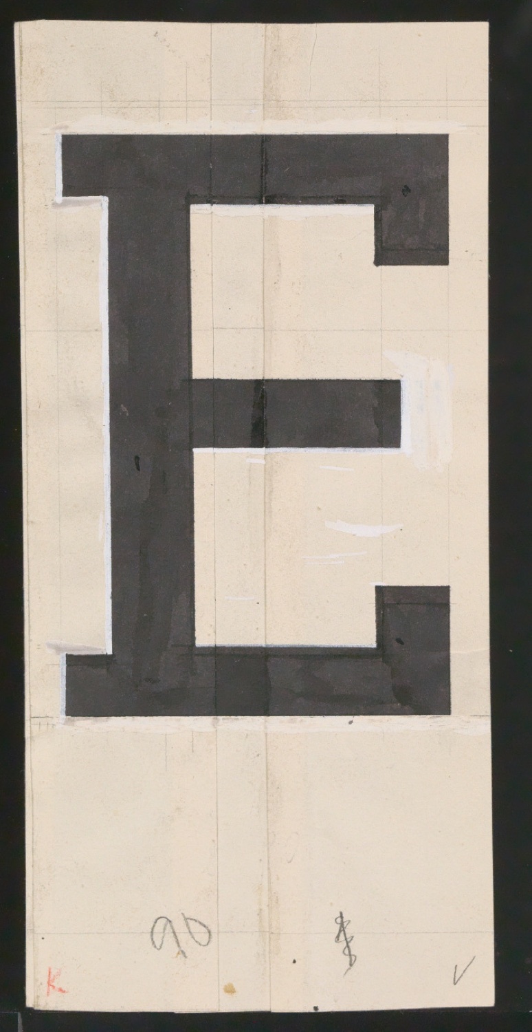 Entwurfszeichnungen Uhertype Halbfette Ramses — Blatt 79