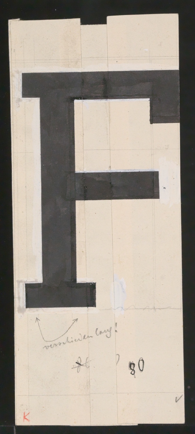 Entwurfszeichnungen Uhertype Halbfette Ramses — Blatt 81
