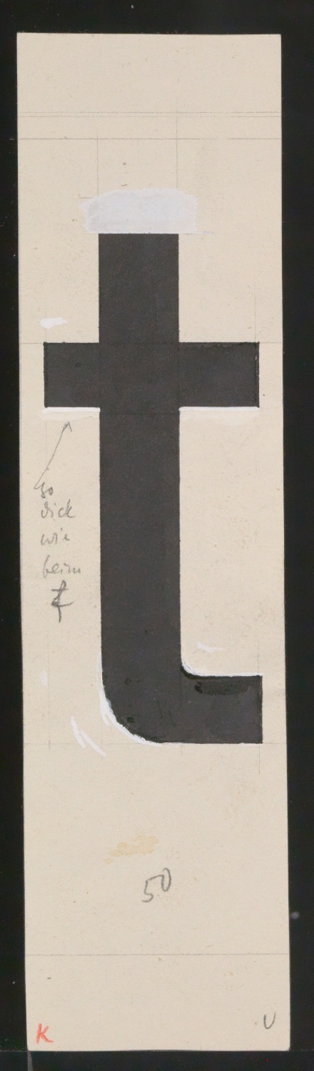Entwurfszeichnungen Uhertype Halbfette Ramses — Blatt 95