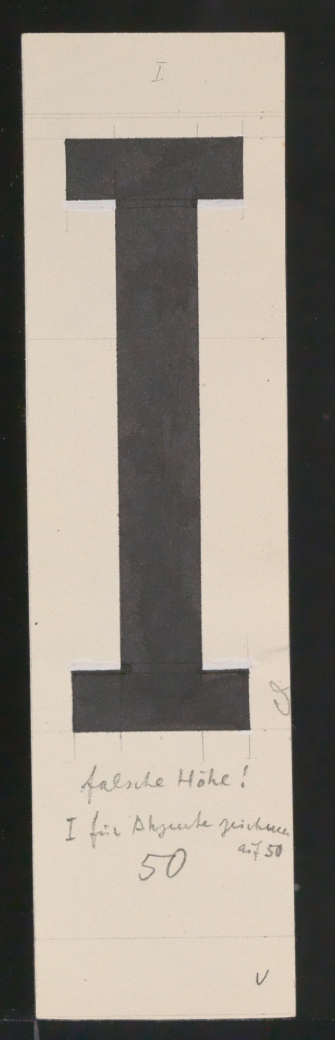 Entwurfszeichnungen Uhertype Halbfette Ramses — Blatt 117