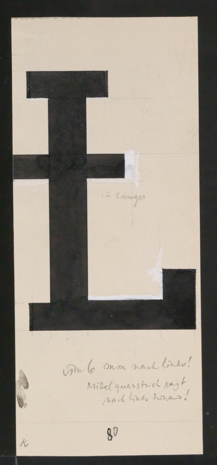 Entwurfszeichnungen Uhertype Halbfette Ramses — Blatt 119