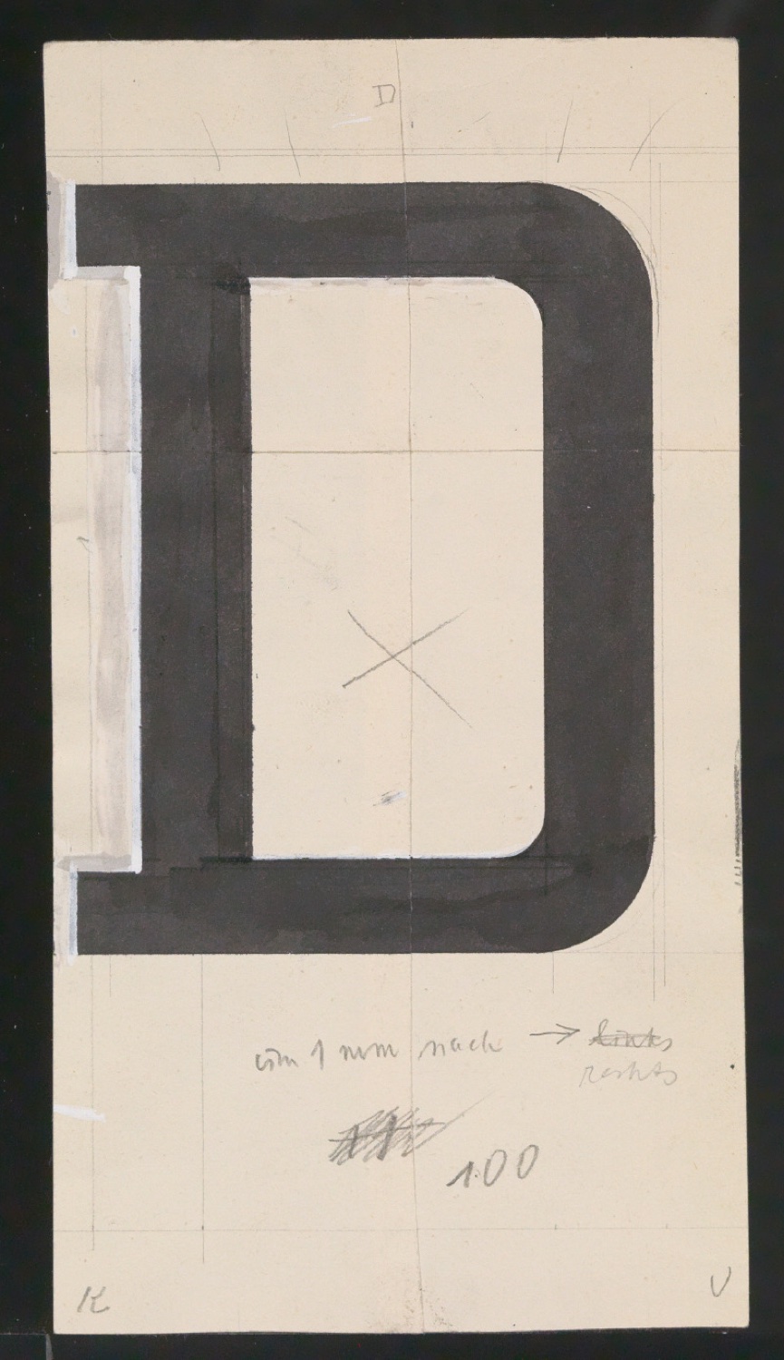 Entwurfszeichnungen Uhertype Halbfette Ramses — Blatt 123