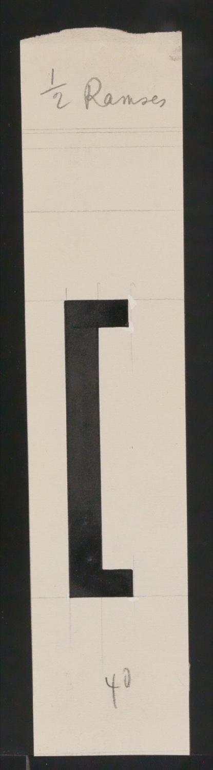 Entwurfszeichnungen Uhertype Halbfette Ramses — Blatt 129