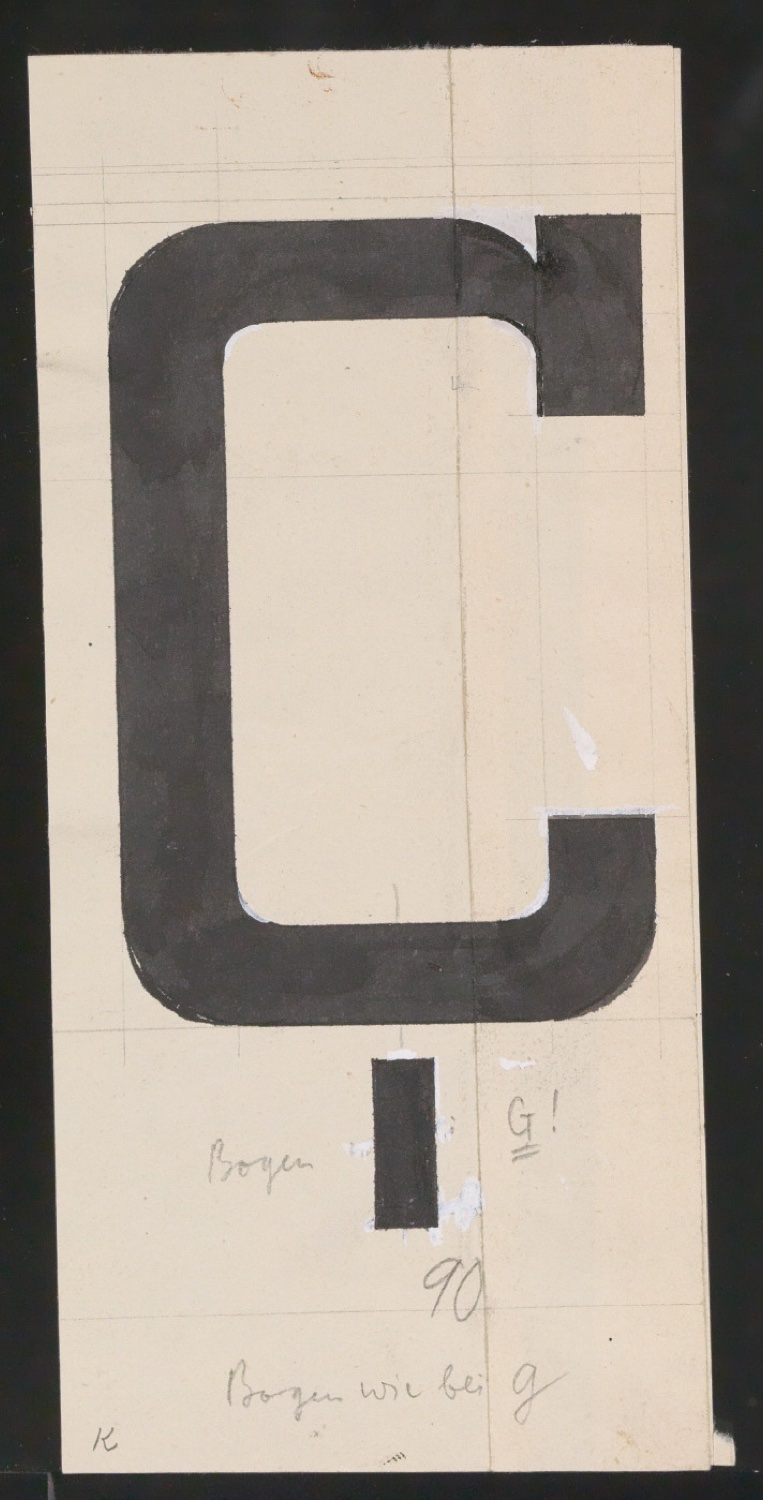 Entwurfszeichnungen Uhertype Halbfette Ramses — Blatt 133