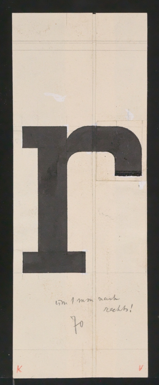 Entwurfszeichnungen Uhertype Halbfette Ramses — Blatt 135