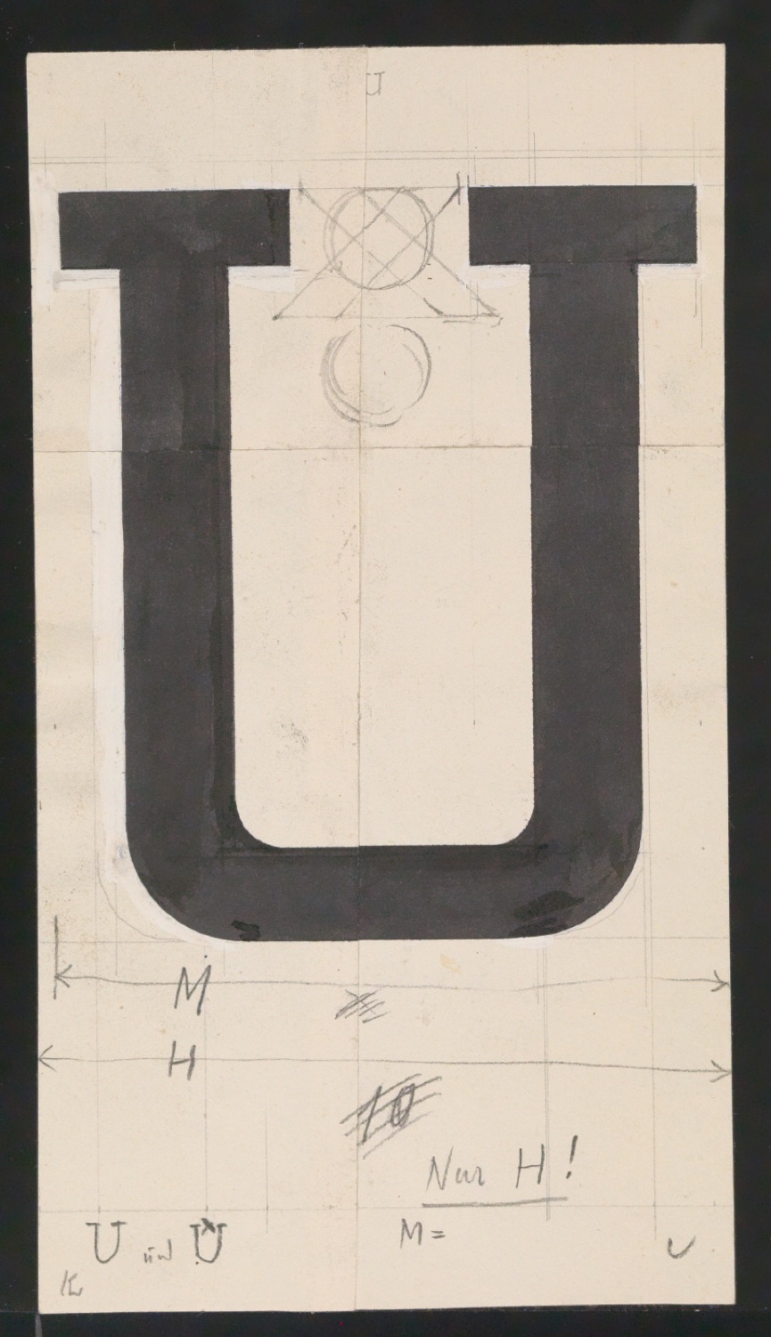 Entwurfszeichnungen Uhertype Halbfette Ramses — Blatt 145