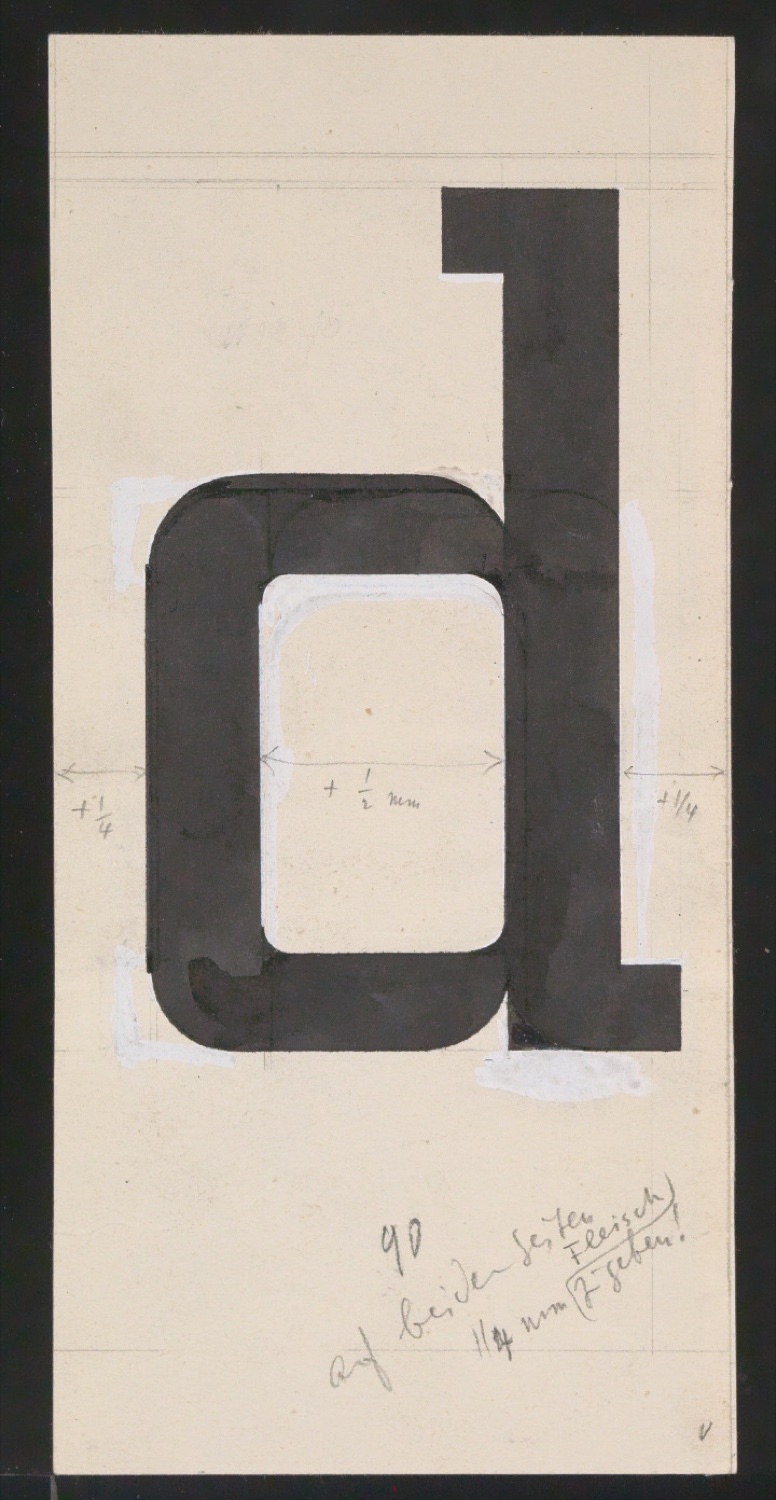Entwurfszeichnungen Uhertype Halbfette Ramses — Blatt 171