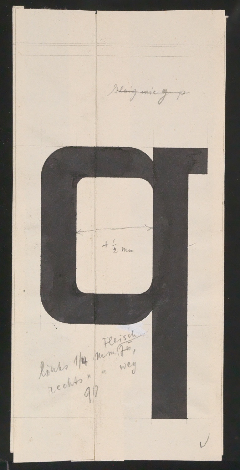 Entwurfszeichnungen Uhertype Halbfette Ramses — Blatt 173