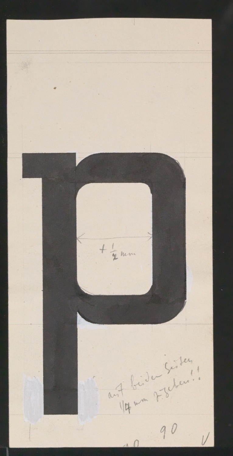 Entwurfszeichnungen Uhertype Halbfette Ramses — Blatt 175