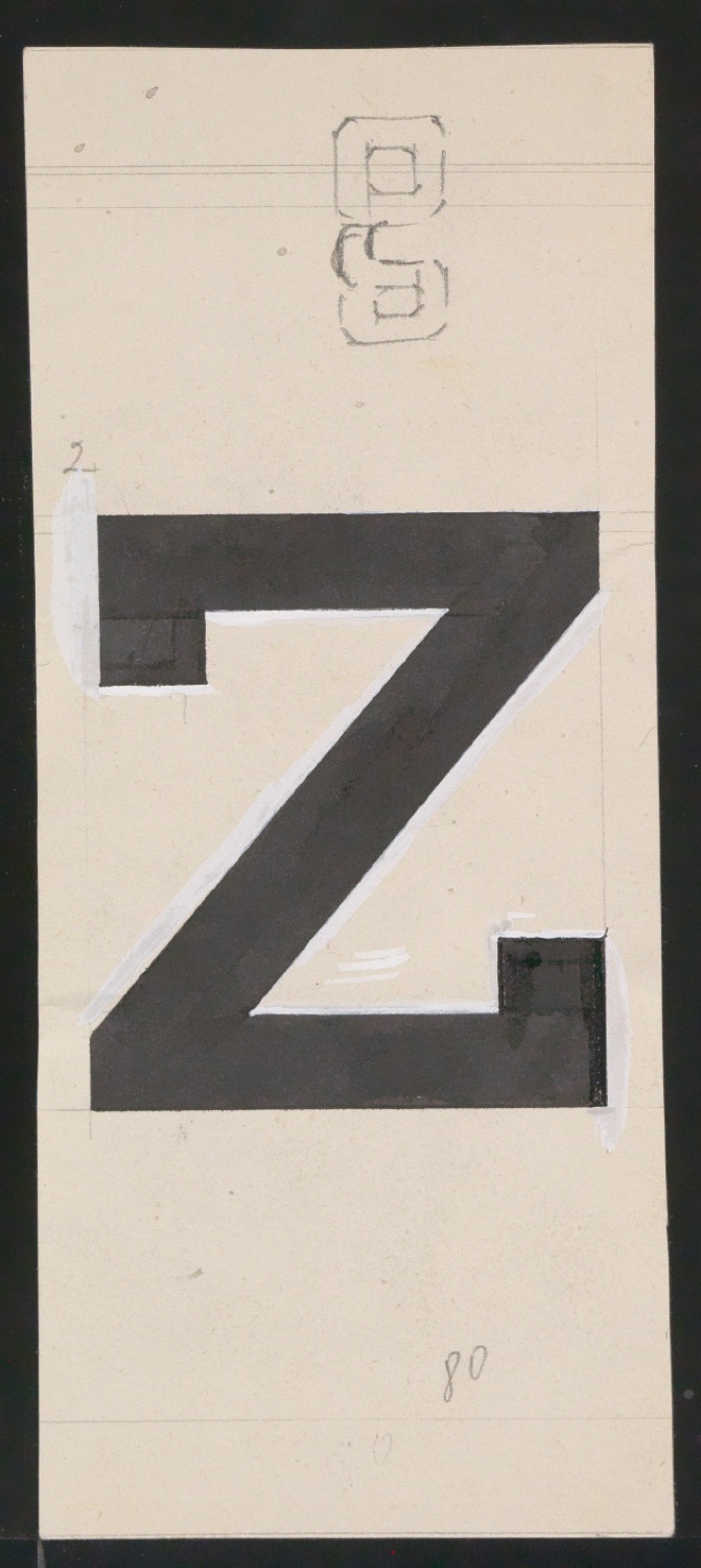 Entwurfszeichnungen Uhertype Halbfette Ramses — Blatt 177
