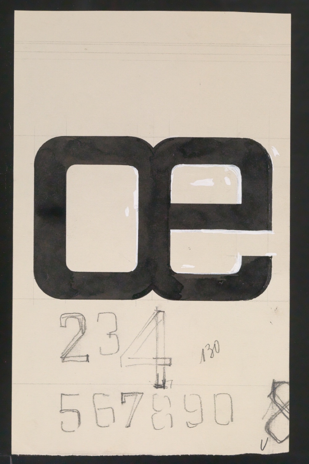 Entwurfszeichnungen Uhertype Halbfette Ramses — Blatt 179