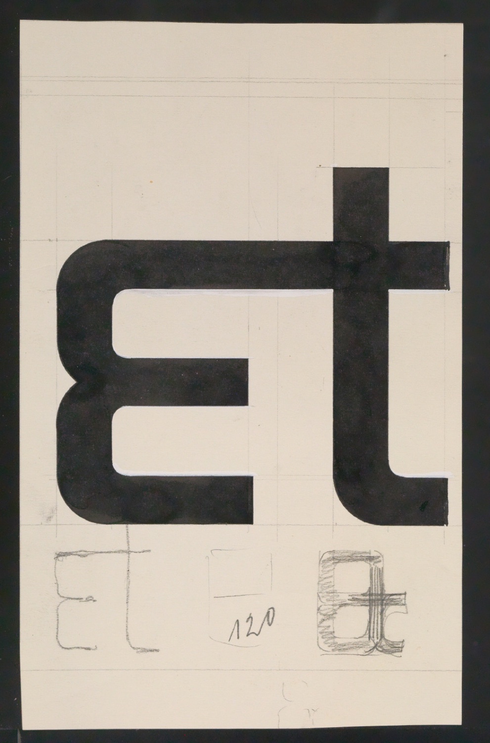 Entwurfszeichnungen Uhertype Halbfette Ramses — Blatt 185