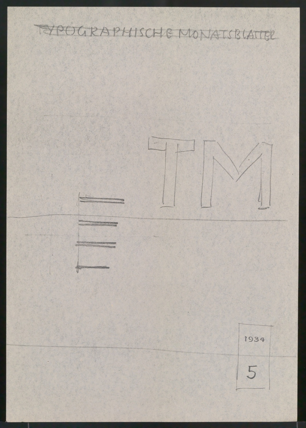 Entwurfszeichnungen für den Umschläge von Typographische Monatsblätter — Blatt 7