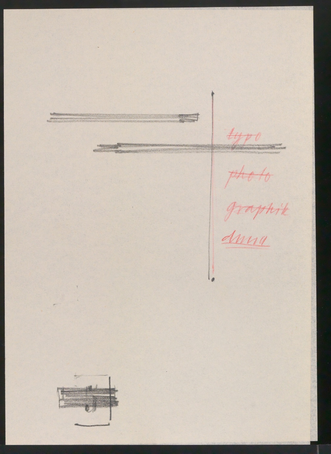 Entwurfszeichnungen für den Umschläge von Typographische Monatsblätter — Blatt 9