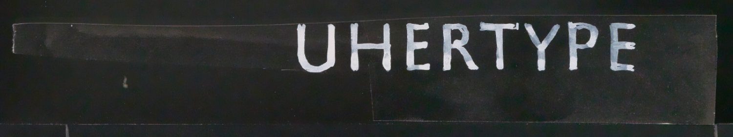 Entwurfsskizzen, Typoskripte und Notizen für Uhertype Prospekt — Blatt 9
